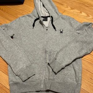 Spyder Mens Logo Hoodie small Gray